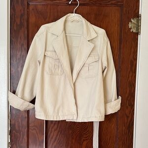 & Other Stories Cream Denim Utility Jacket